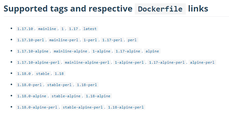 Docker Tags