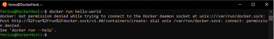 Docker Daemon Error